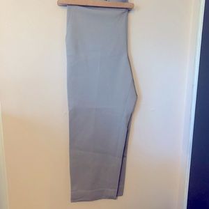 MARIE SAINT PIERRE STONE ANKLE CROP WIDE LEG TROUSERS